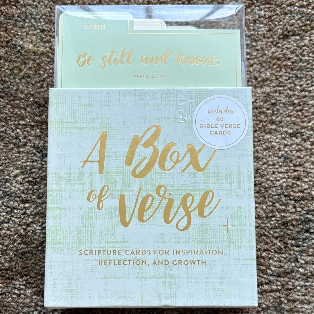 Eccolo A Box of Verse Scripture Cards - Gold and Green